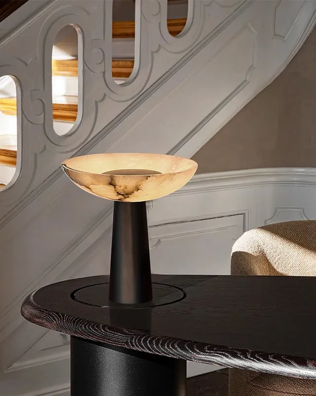 LightsStory Alabaster Bowl Table Lamp - Natural Stone — LightsStory LED General Lighting  