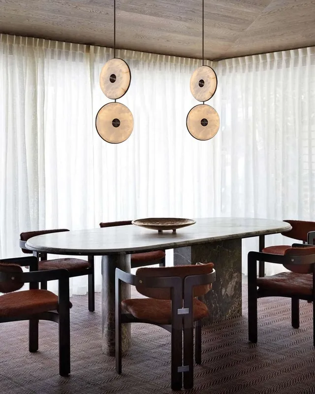 Lausanne Alabaster Cluster Chandelier - Iconic Natural Stone Round — LightsStory LED Pendant Lights  
