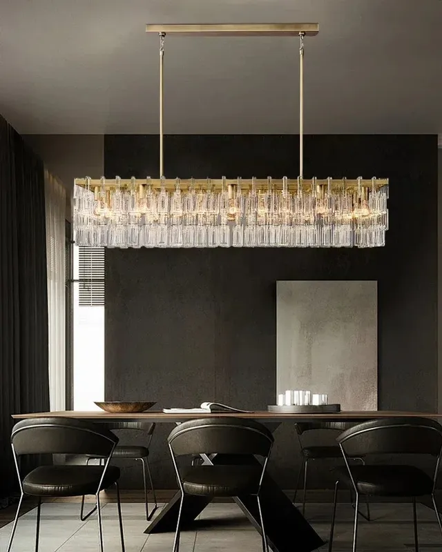 LightsStory Bespoke Crystal Pendant Light - Multi-Tiered Geometric — LightsStory LED Linear Lights  