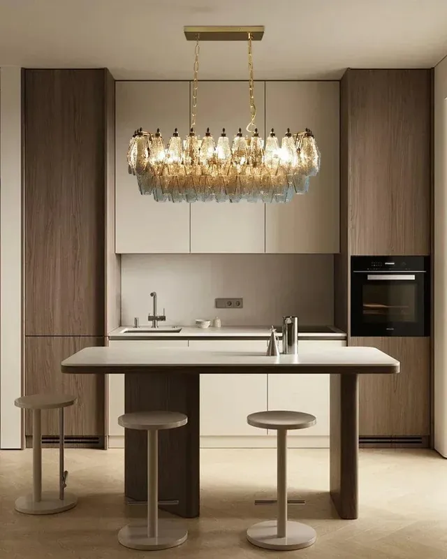 LightsStory Ethereal Rectangular Pendant Light - Lux Murano Glass — LightsStory LED Linear Lights  