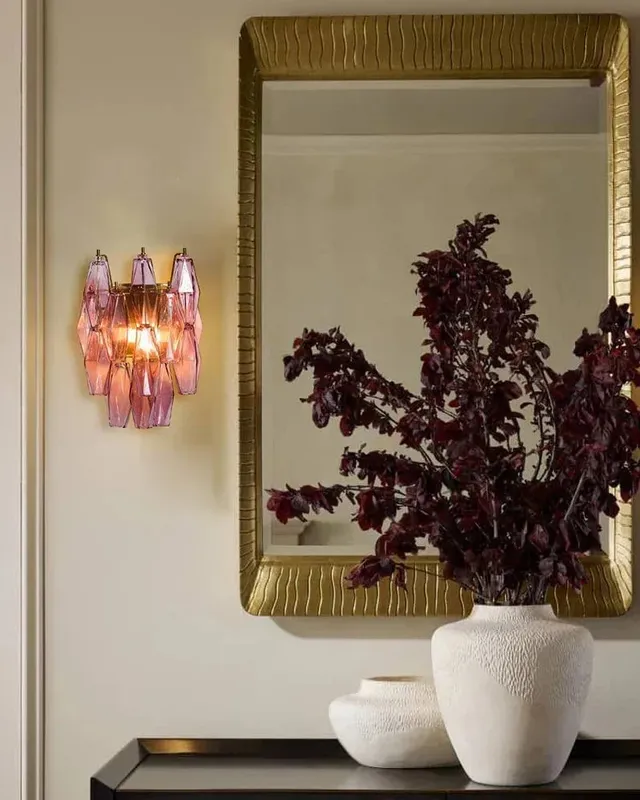 LightsStory Tiered Diamond Wall Light - Bespoke Lilac Glass - Small — LightsStory LED Pendant Lights  