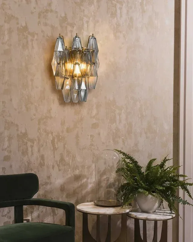 LightsStory Tiered Glass Wall Sconce - Statement Smoked Small Design — LightsStory LED Pendant Lights  