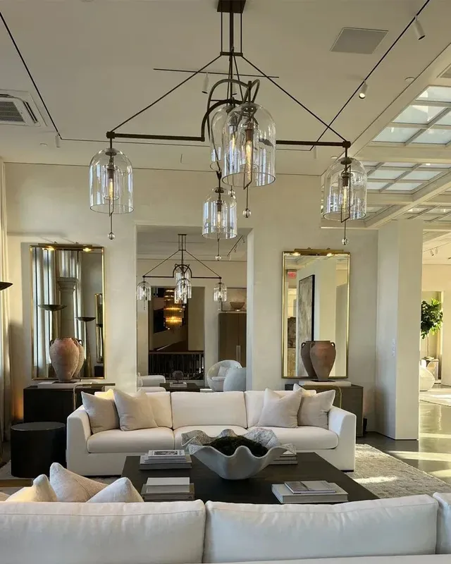 LightsStory Round Glass Bell Chandelier - Statement Black & Gold — LightsStory LED Pendant Lights  