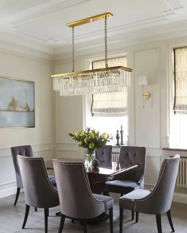 LightsStory Statement Crystal Prism Pendant Light - Lux Gold Linear — LightsStory LED Linear Lights  
