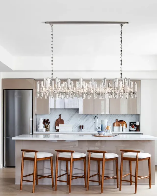 LightsStory Grand K9 Crystal Pendant Light - Statement Double Tier — LightsStory LED Linear Lights  