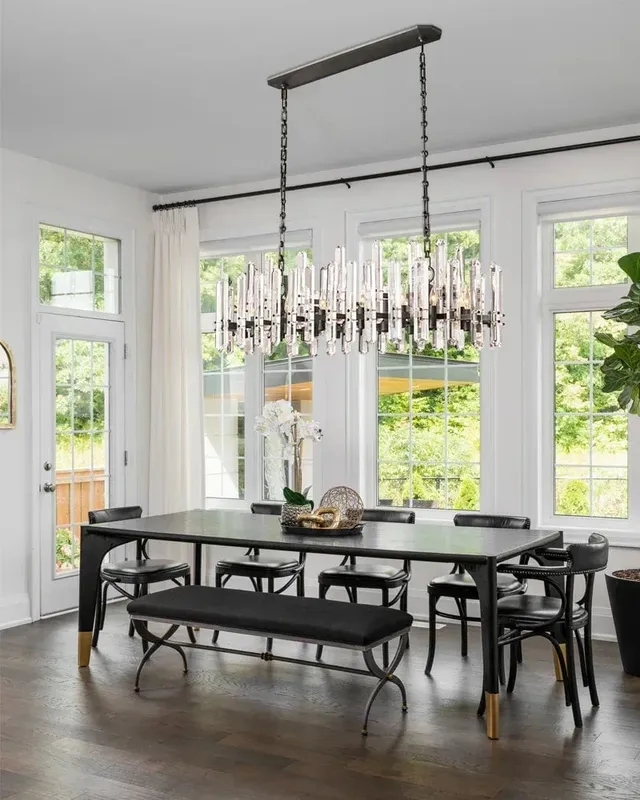 LightsStory Statement Rectangle Chandelier - Multi-Tier K9 Crystal — LightsStory LED Linear Lights  