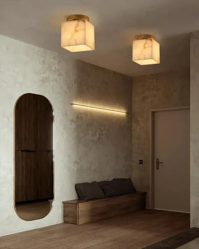 LightsStory Serene Square Alabaster Ceiling Light - Natural White — LightsStory LED Ceiling Lights  