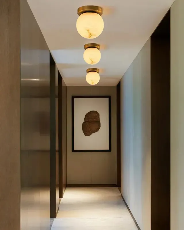 LightsStory Serene Alabaster Orb Ceiling Light - Small White Stone — LightsStory LED Ceiling Lights  
