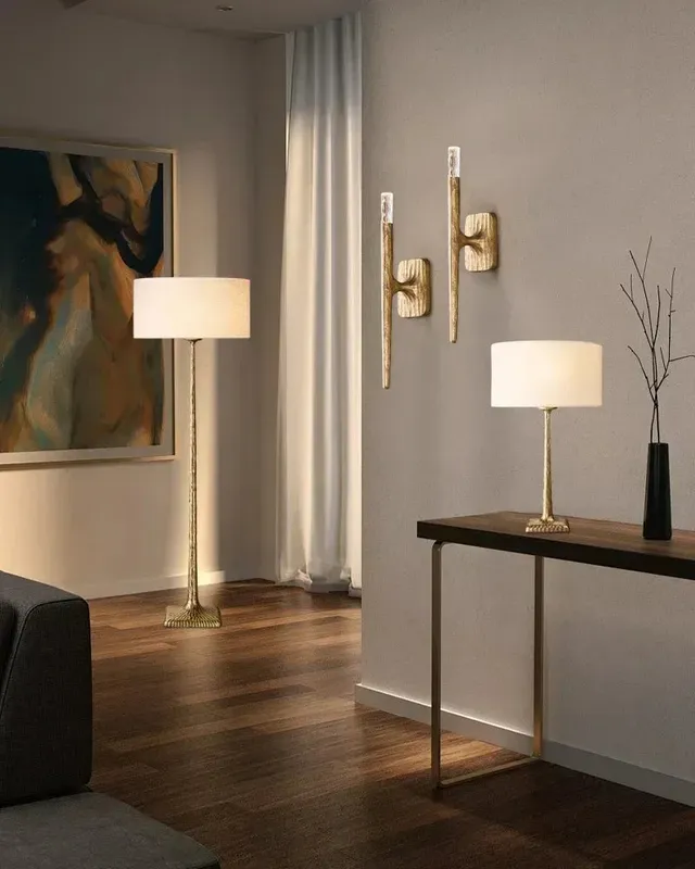LightsStory Round Floor Lamp - Heritage Brass - Artisanal Tall Design — LightsStory LED Wall Lights  