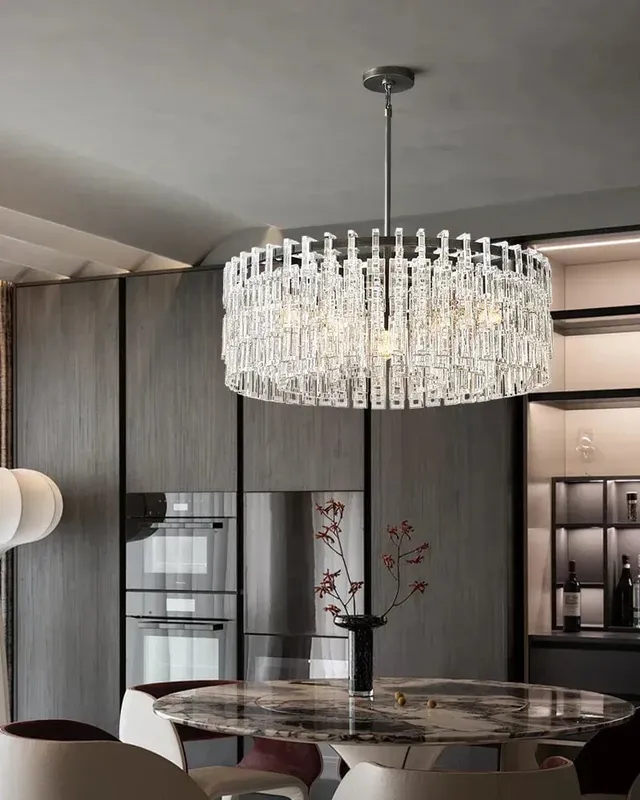 LightsStory Curated Crystal Multi-Tier Pendant Light - XL Statement — LightsStory LED Linear Lights  
