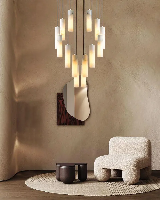 LightsStory Alabaster Cylinder Cluster Pendant Light - Serene White — LightsStory LED Linear Lights  