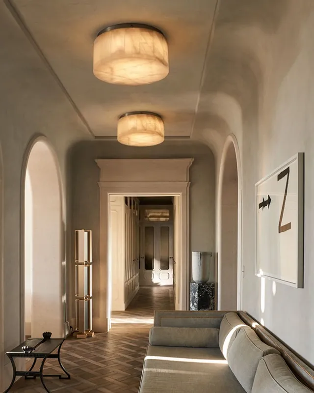 LightsStory Serene Alabaster Dome Ceiling Light - Natural Stone — LightsStory LED Ceiling Lights  