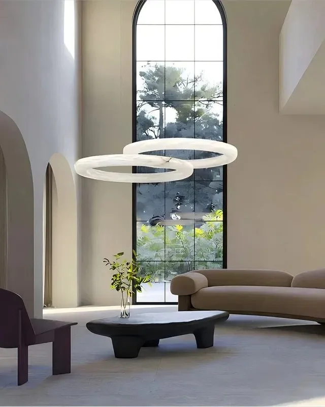 LightsStory Serene Alabaster Round Pendant Light - Natural Stone — LightsStory LED Pendant Lights  