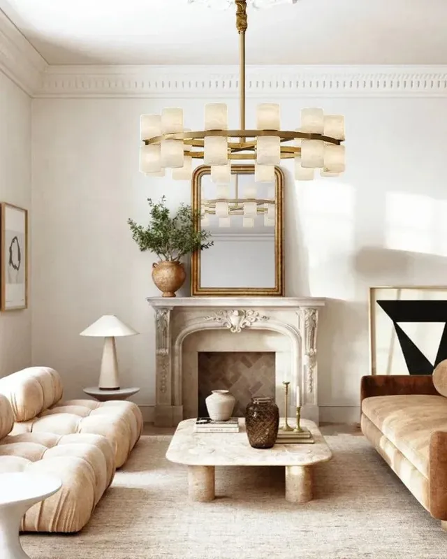 LightsStory Alabaster Statement Pendant Light - Round Natural Stone — LightsStory LED Pendant Lights  