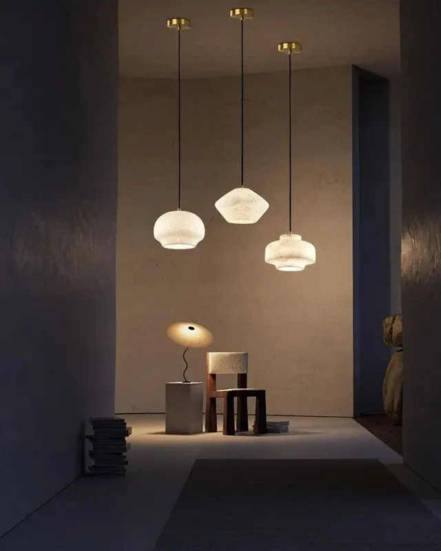 LightsStory Ethereal Geometric Pendant Light - Iconic Alabaster Round — LightsStory LED Pendant Lights  