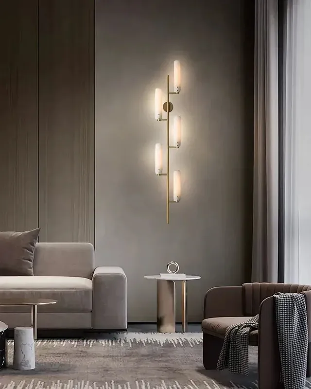 Knightsbridge Linear Flush Mount - Iconic Brass & Circular Glass — LightsStory LED Linear Lights  