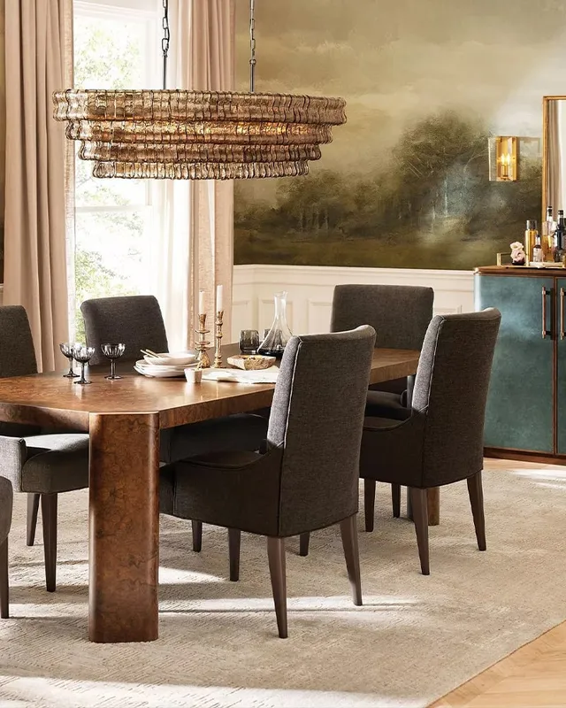 Giverny Statement Round Chandelier - Ethereal Clear & Smoke Glass — LightsStory LED Pendant Lights  