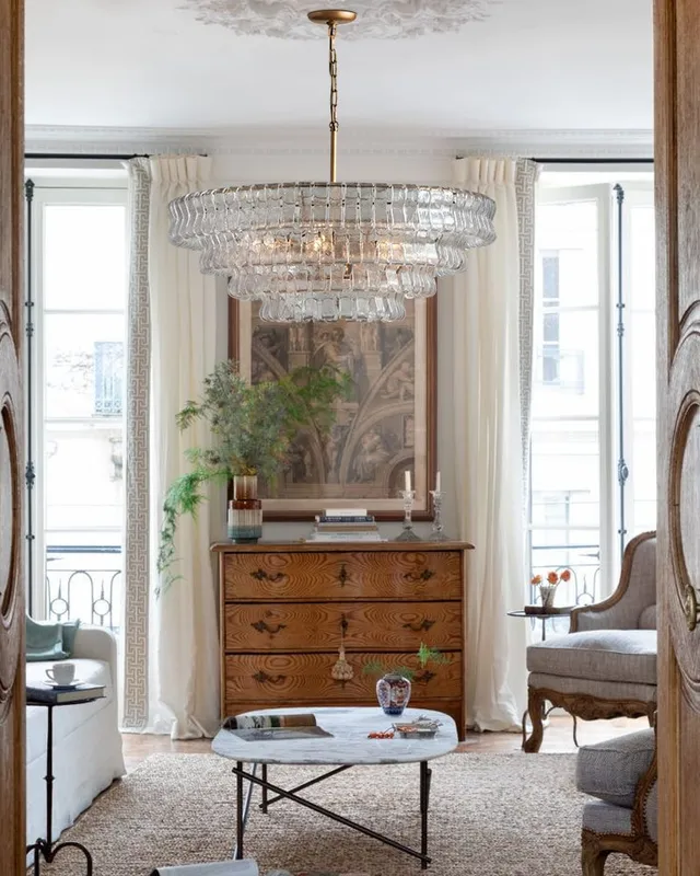Giverny Round Pendant Light - Sculptural Clear & Smoke Glass - Small — LightsStory LED Pendant Lights  