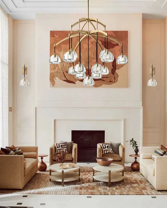 Verbier Crystal Dome Chandelier - Statement Clear Glass - XL Feature — LightsStory LED Linear Lights  