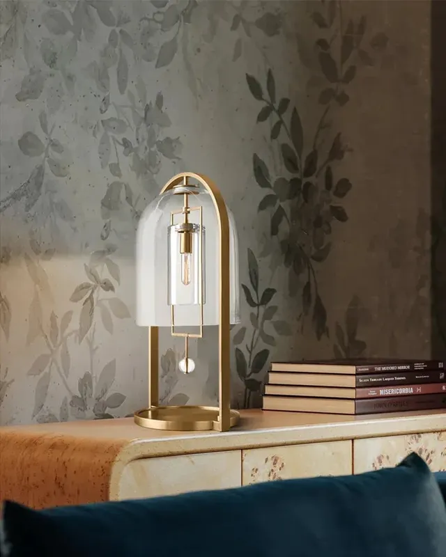 Amalfi Round Glass Table Lamp - Iconic Clear Ribbed Design - Small — LightsStory LED General Lighting  