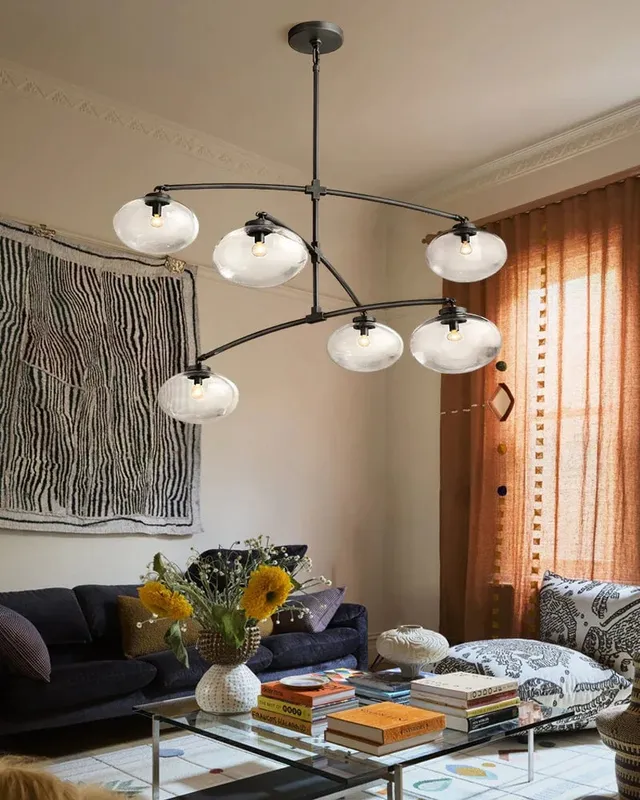 LightsStory Sinuous Cluster Pendant Light - Iconic Oval Clear Glass — LightsStory LED Pendant Lights  