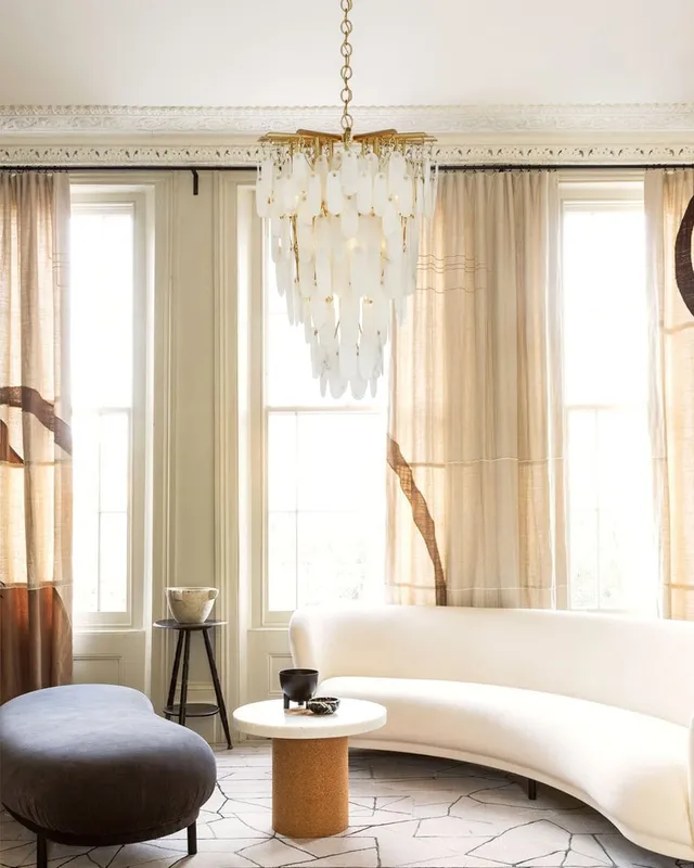 St. Moritz Statement Alabaster Chandelier - XL Round Multi-Tier — LightsStory LED Pendant Lights  