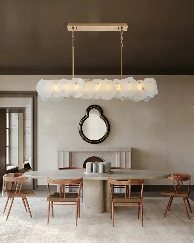 LightsStory Bespoke Alabaster Pendant Light - Lux Gold Geometric XL — LightsStory LED Pendant Lights  