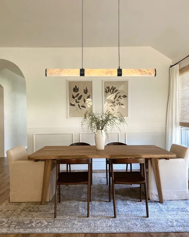 LightsStory Serene Alabaster Linear Pendant Light - Medium White — LightsStory LED Linear Lights  