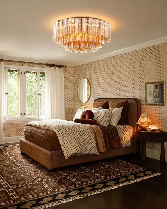 Cortina Murano Tube Glass Round Ceiling Light - Large Statement Piece — LightsStory LED Ceiling Lights  