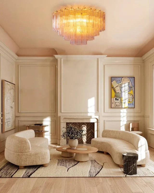 Cortina Murano Glass Round Statement Ceiling Lamp - Lux Gold - Medium — LightsStory LED Ceiling Lights  