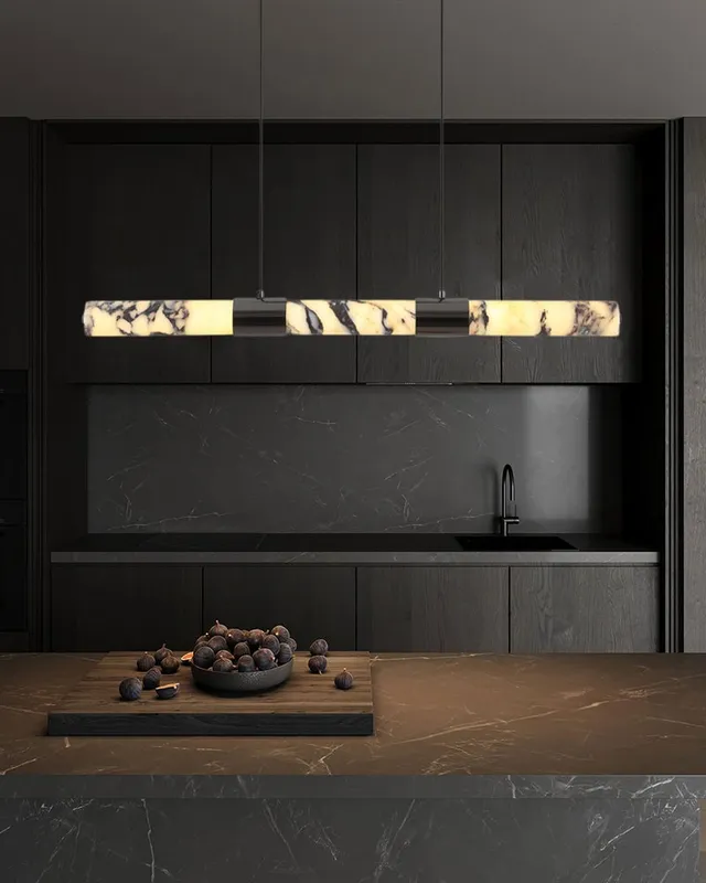 LightsStory Linear Pendant Light - Crafted Cylindrical Marble - Small — LightsStory LED Linear Lights  