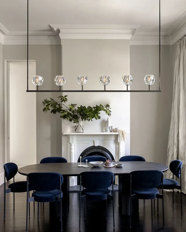 LightsStory Serene Linear Crystal Chandelier - Large Statement Piece — LightsStory LED Linear Lights  