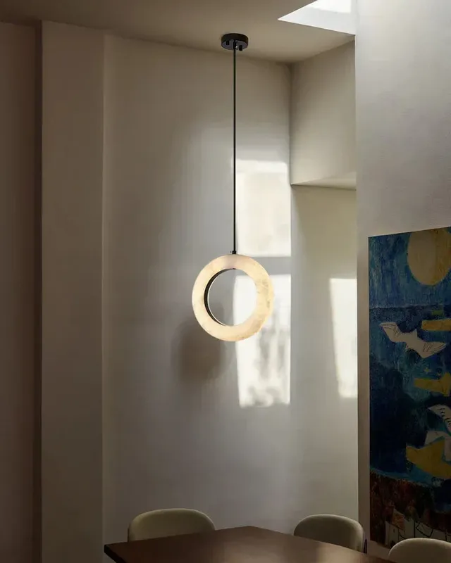 LightsStory Alabaster Ring Pendant Light - Iconic Geometric Design — LightsStory LED Pendant Lights  
