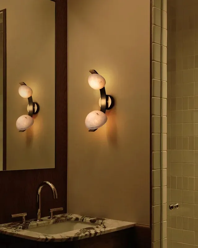 LightsStory Alabaster Double Dome Wall Light - Iconic Geometric Small — LightsStory LED Wall Lights  