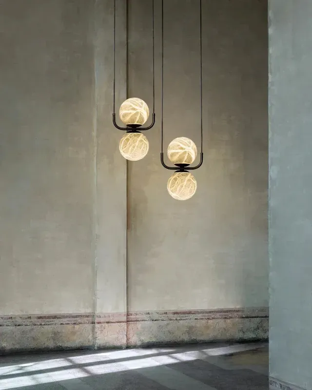 LightsStory Ethereal Alabaster Double Globe Pendant Light - Small — LightsStory LED Pendant Lights  