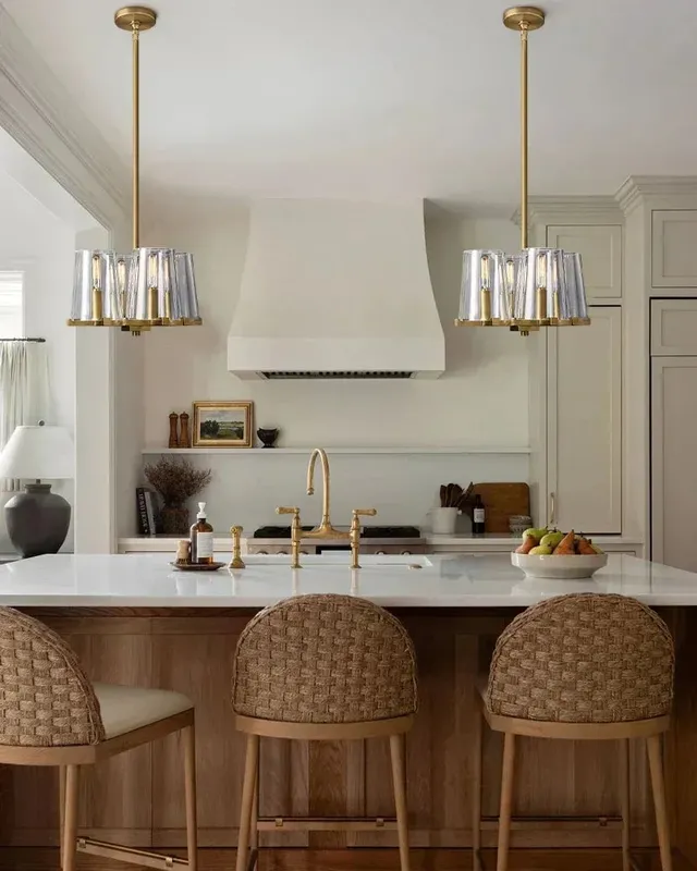 Ravello Cylinder Pendant Light - Iconic Clear Glass - Heritage Brass — LightsStory LED Linear Lights  