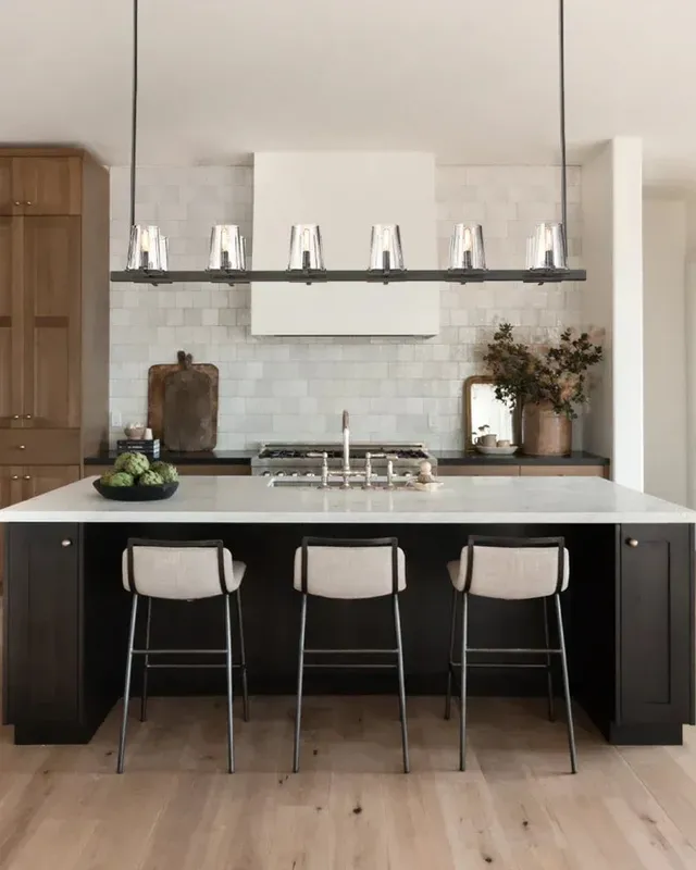 Ravello Circular Statement Chandelier - Brass & Black - Clear Glass — LightsStory LED Linear Lights  