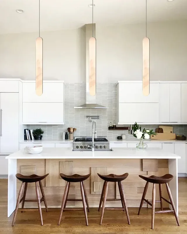 Cadiz Cylinder Pendant Light - Bespoke Natural Stone - Aged Brass — LightsStory LED Linear Lights  