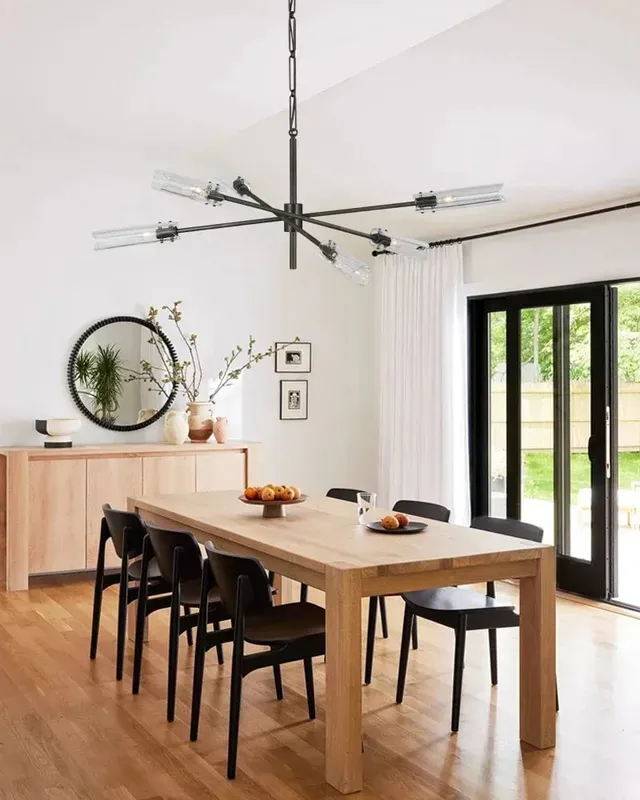 Lugano Linear Statement Chandelier - Clear Glass Cylinders - Two-Tier — LightsStory LED Linear Lights  