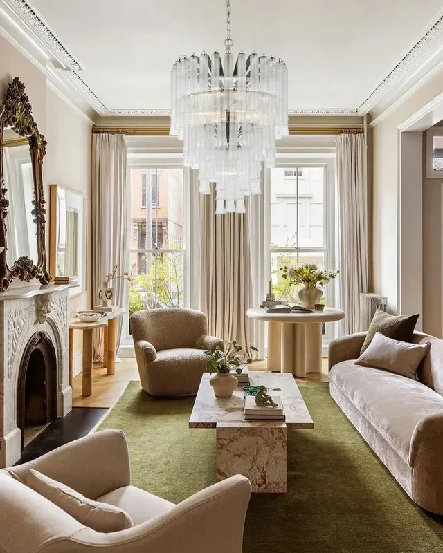 Bellagio Statement Tiered Chandelier - Clear Glass - Heritage Brass — LightsStory LED Pendant Lights  