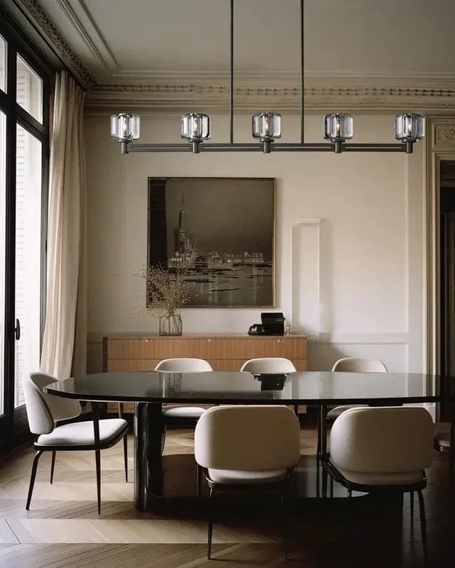 Mayfair Statement Rectangle Chandelier - K9 Crystal - Brass & Black — LightsStory LED Linear Lights  