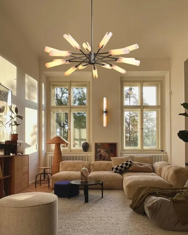 Knightsbridge Circular Chandelier - Statement Glass - Heritage Brass — LightsStory LED Linear Lights  