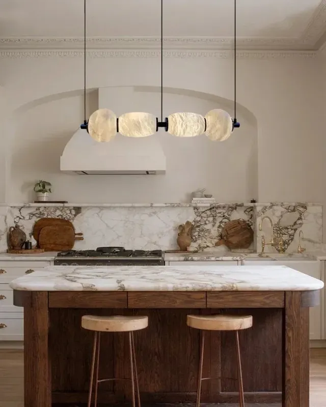 LightsStory Alabaster Linear Pendant Light - Serene White - Medium — LightsStory LED Linear Lights  