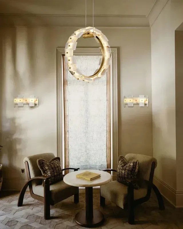 LightsStory Alabaster Circle Pendant Light - Elegant Small Statement — LightsStory LED Pendant Lights  