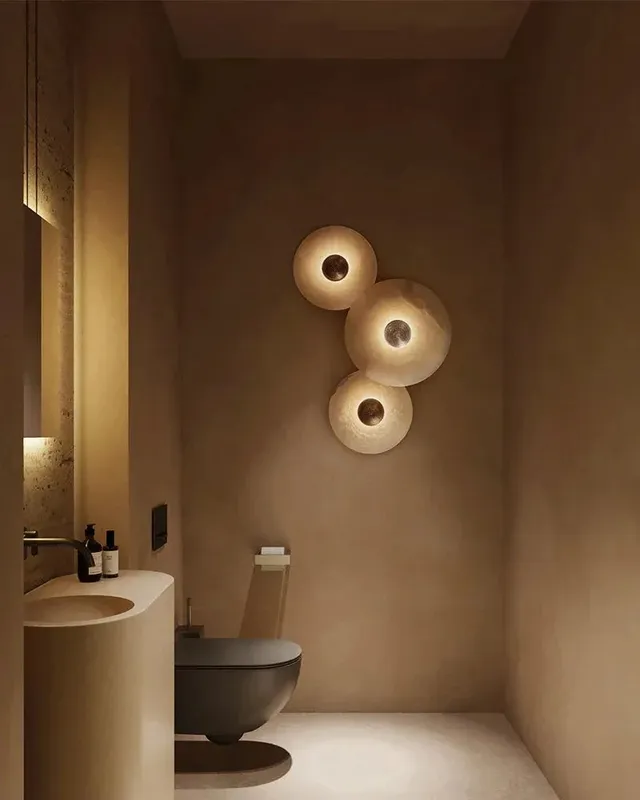 LightsStory Round Alabaster Wall Sconce - Elevated Small Design — LightsStory LED Wall Lights  