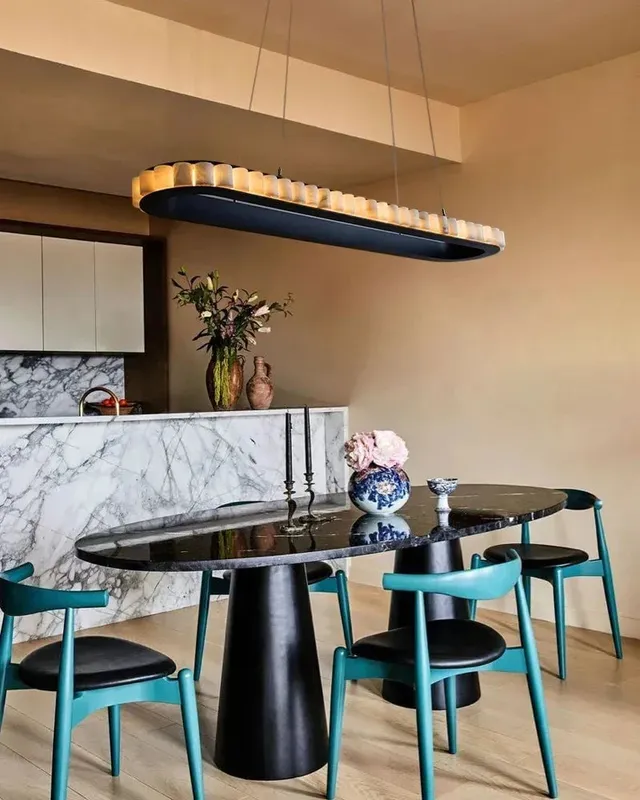 LightsStory Oval Ring Alabaster Pendant Light - Statement XL Gold — LightsStory LED Linear Lights  