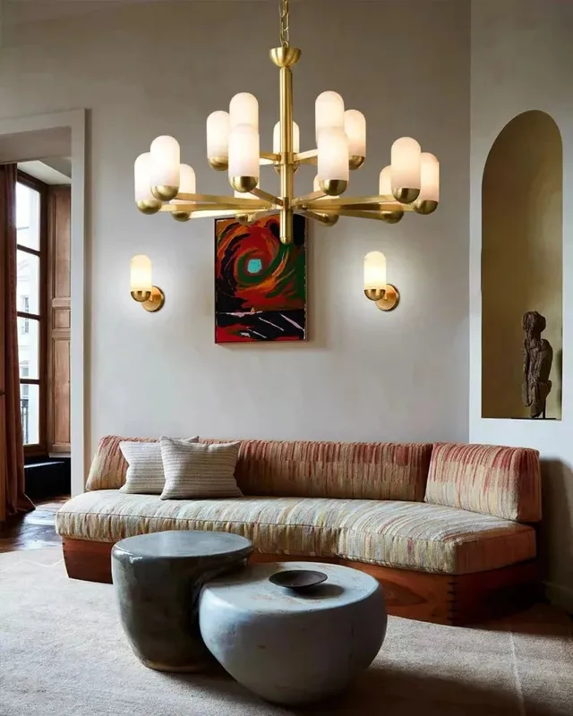 Moonshade Alabaster Cylinder Pendant Light - Statement XL Round — LightsStory LED Pendant Lights  