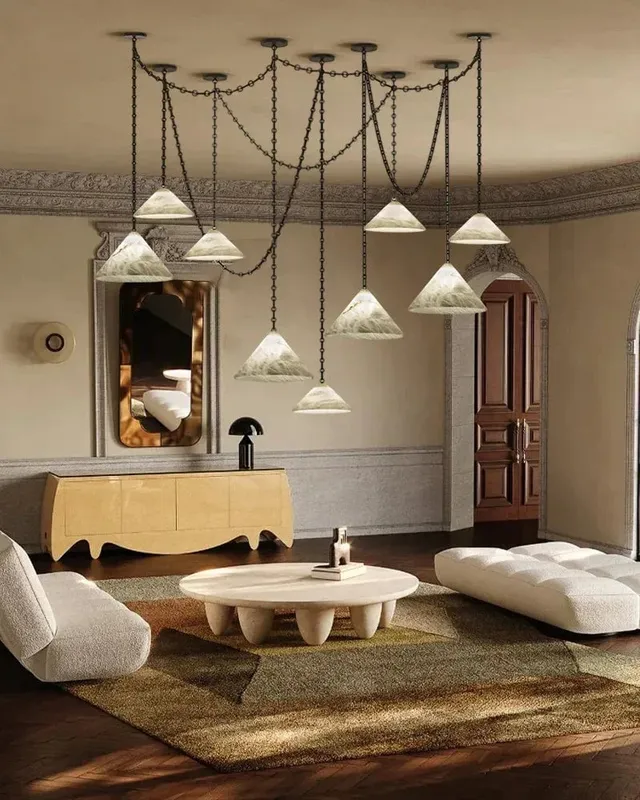 LightsStory Alabaster Cluster Pendant Light - Iconic Circular Medium — LightsStory LED Pendant Lights  