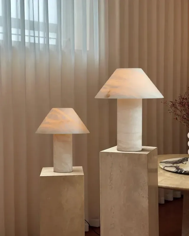 LightsStory Alabaster Mushroom Table Lamp - Serene Natural Stone — LightsStory LED General Lighting  
