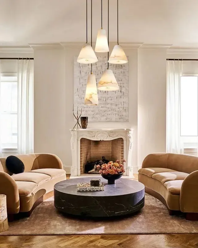 LightsStory Ethereal Alabaster Cone Pendant Light - Serene White - Small — LightsStory LED Pendant Lights  